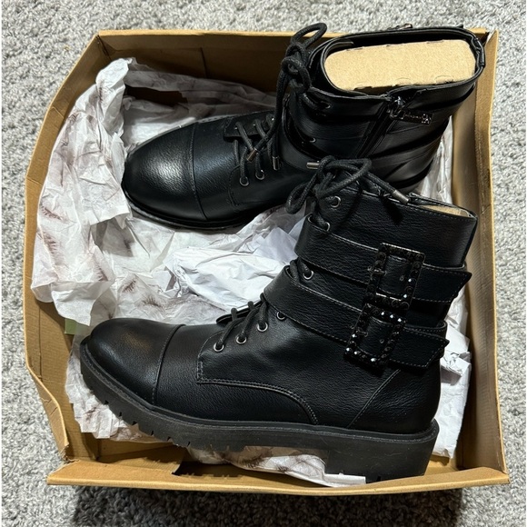 NWT Jessica Simpson Kerina Lace-Up Boot Zipper Closure 7.5 - Picture 2 of 8